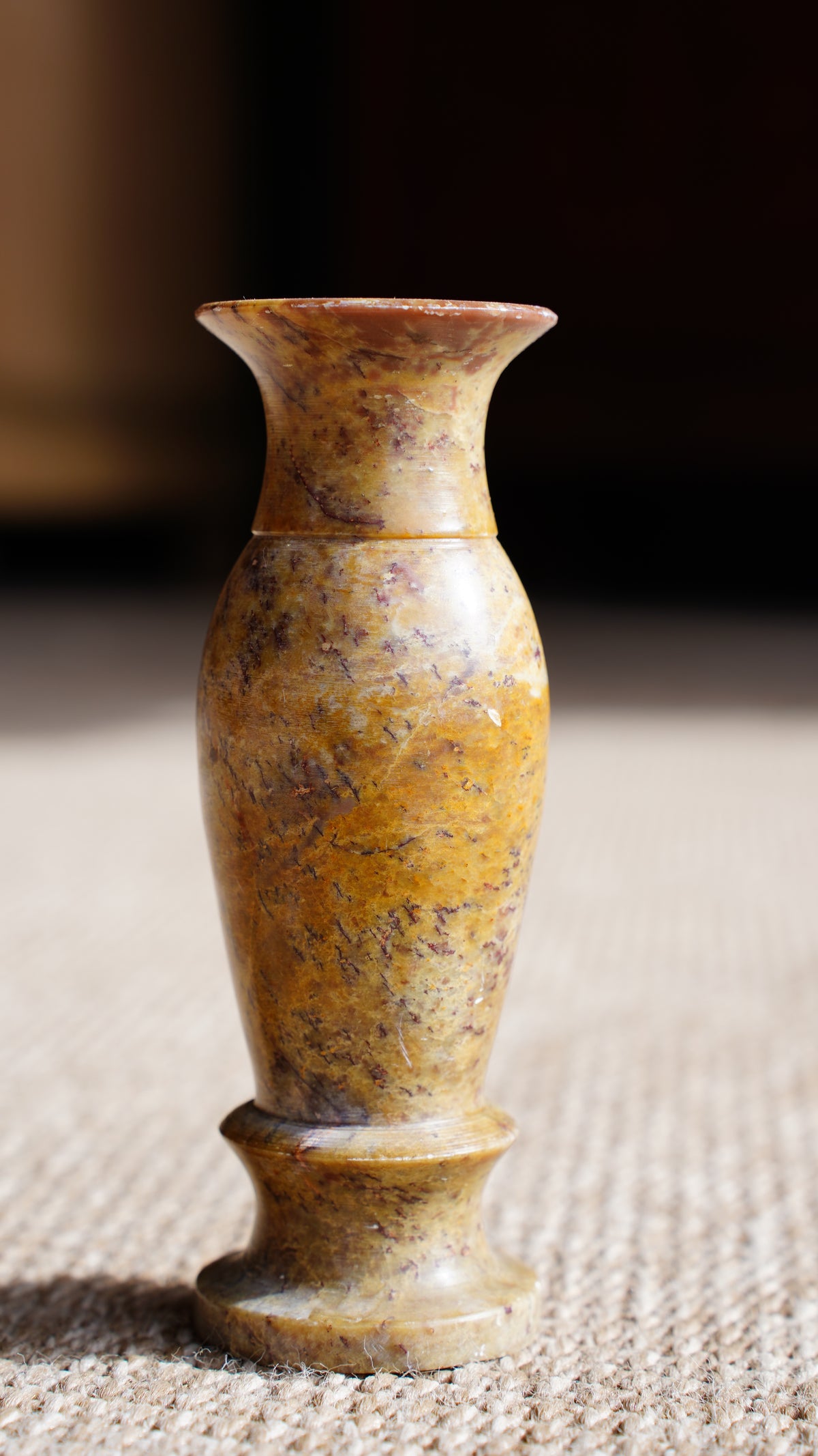 Pair of Vintage Small Marble Vases