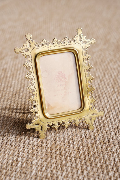 Antique Victorian Brass Picture Frame, c1890