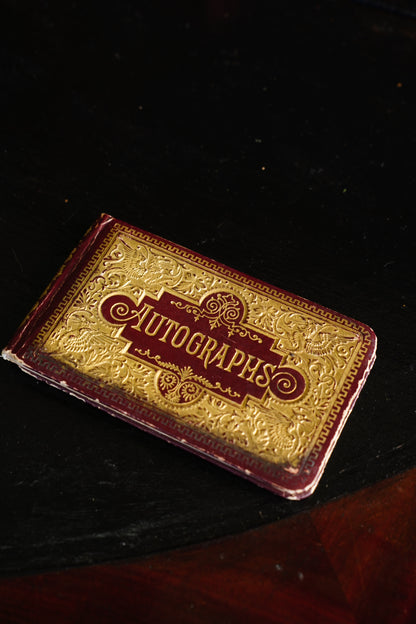 Antique Gilt Tooled Leather Autograph Album