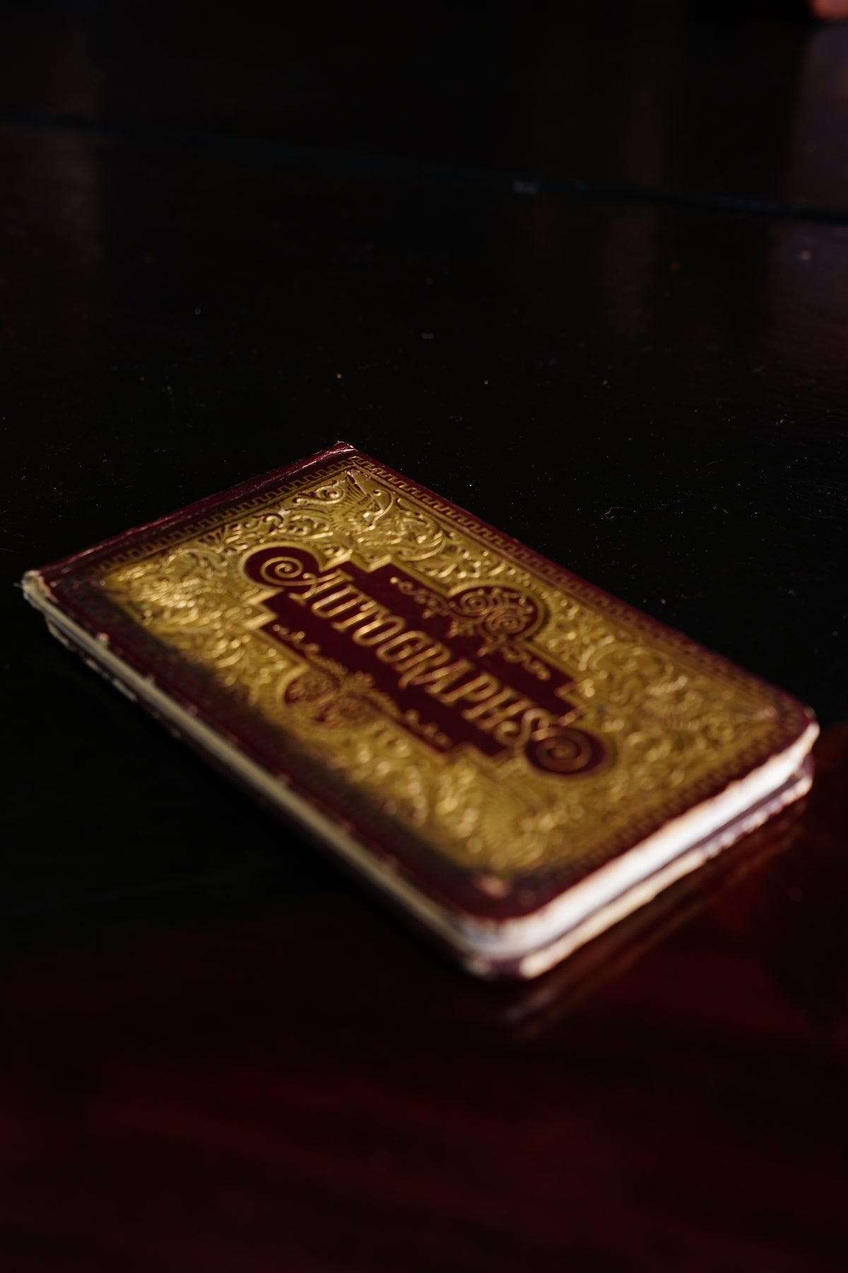 Antique Gilt Tooled Leather Autograph Album