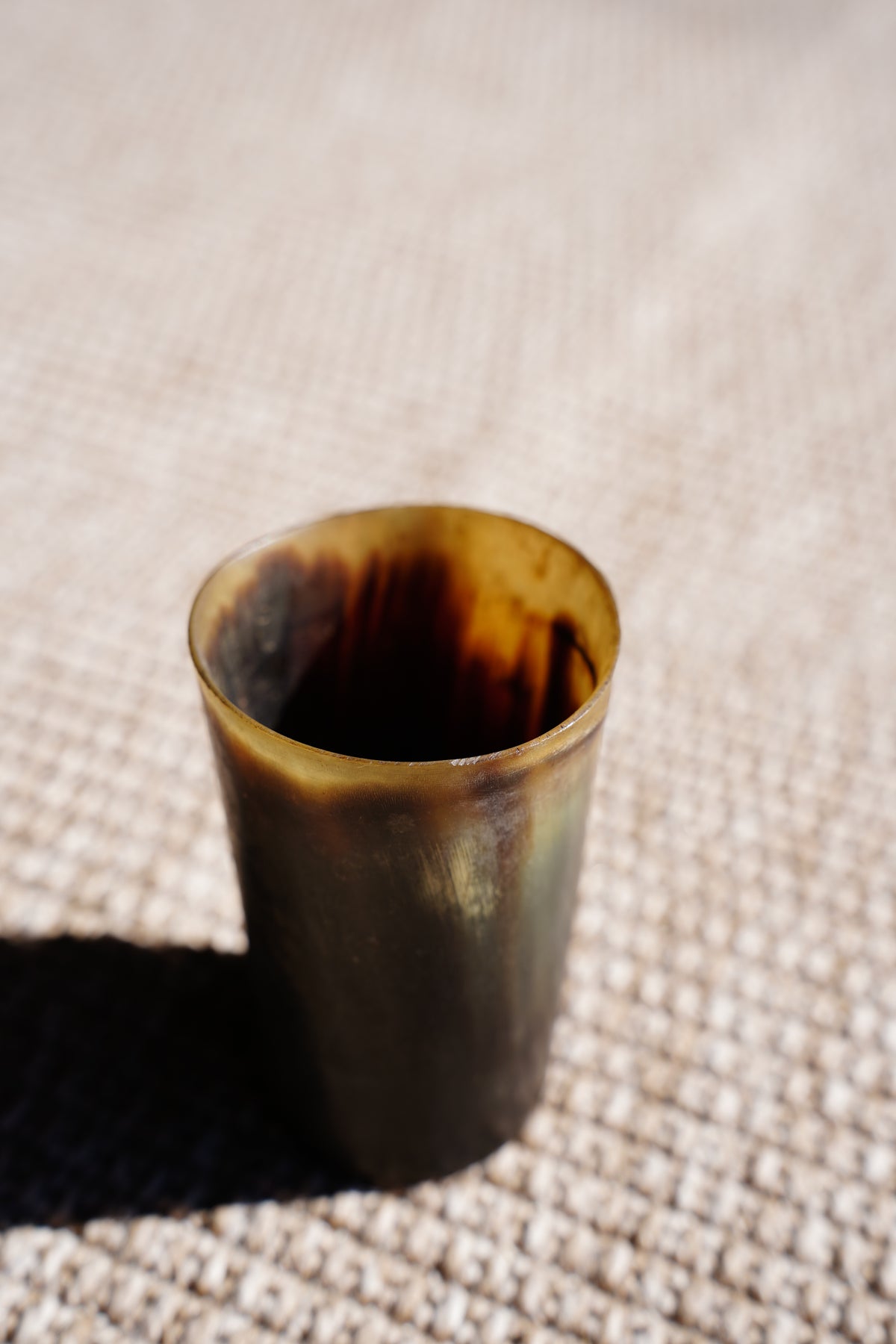 Antique English Horn Tumbler, Ca. 1890