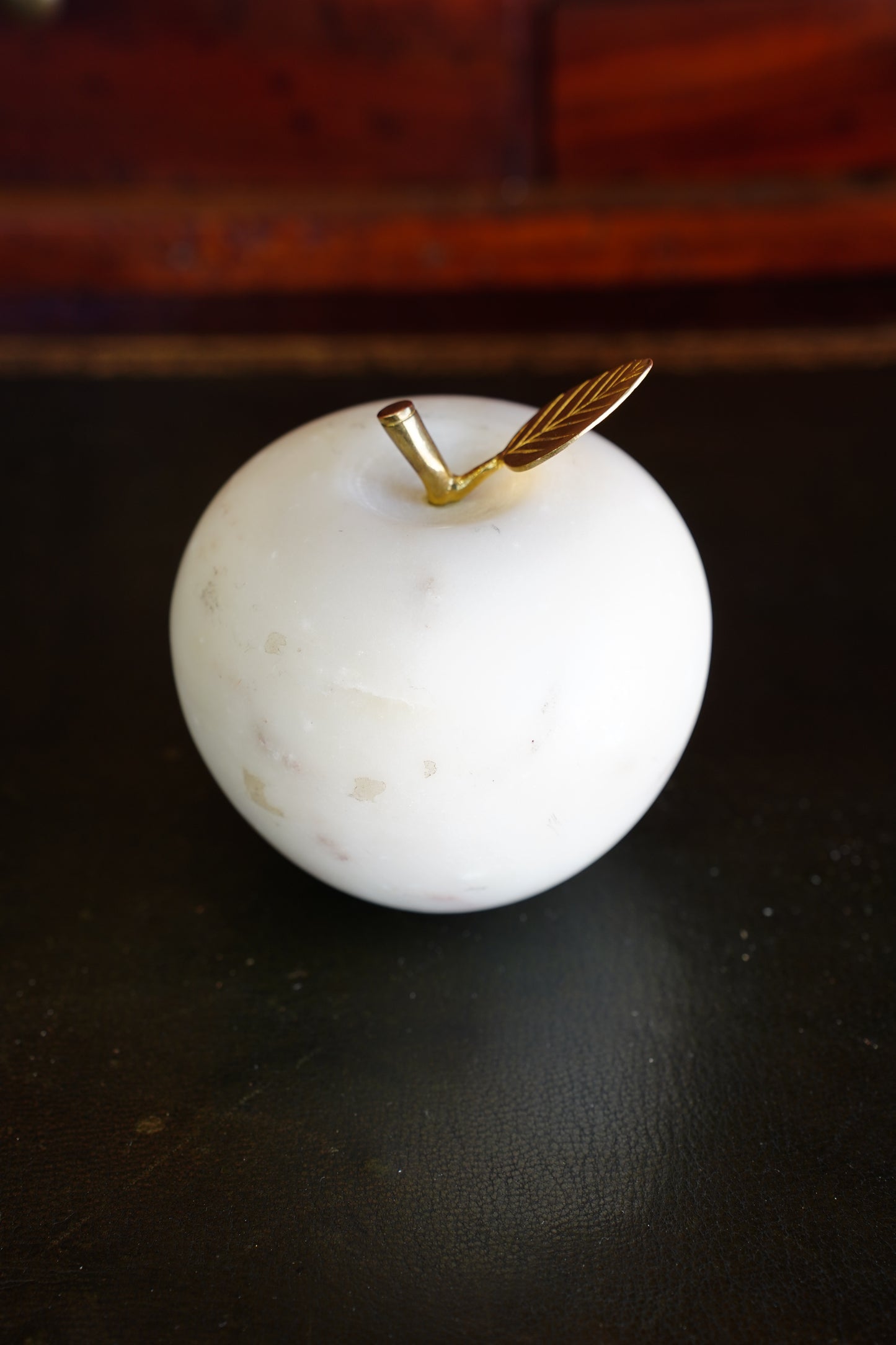 Vintage Marble Apple Paperweight