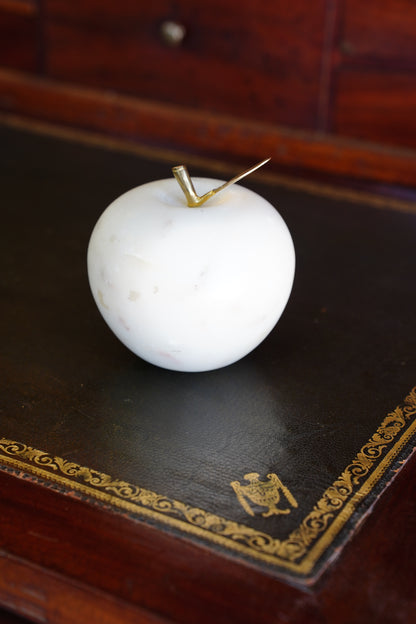 Vintage Marble Apple Paperweight