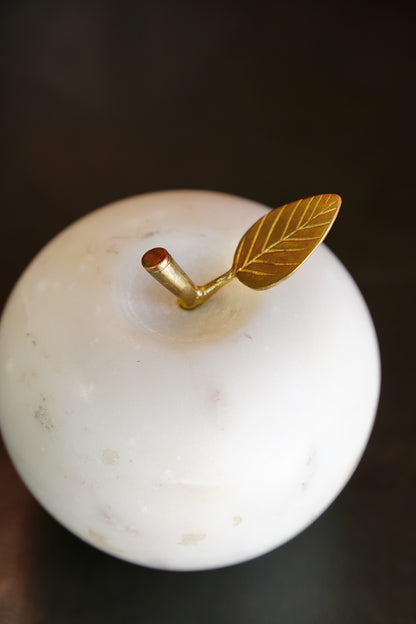 Vintage Marble Apple Paperweight