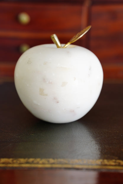 Vintage Marble Apple Paperweight