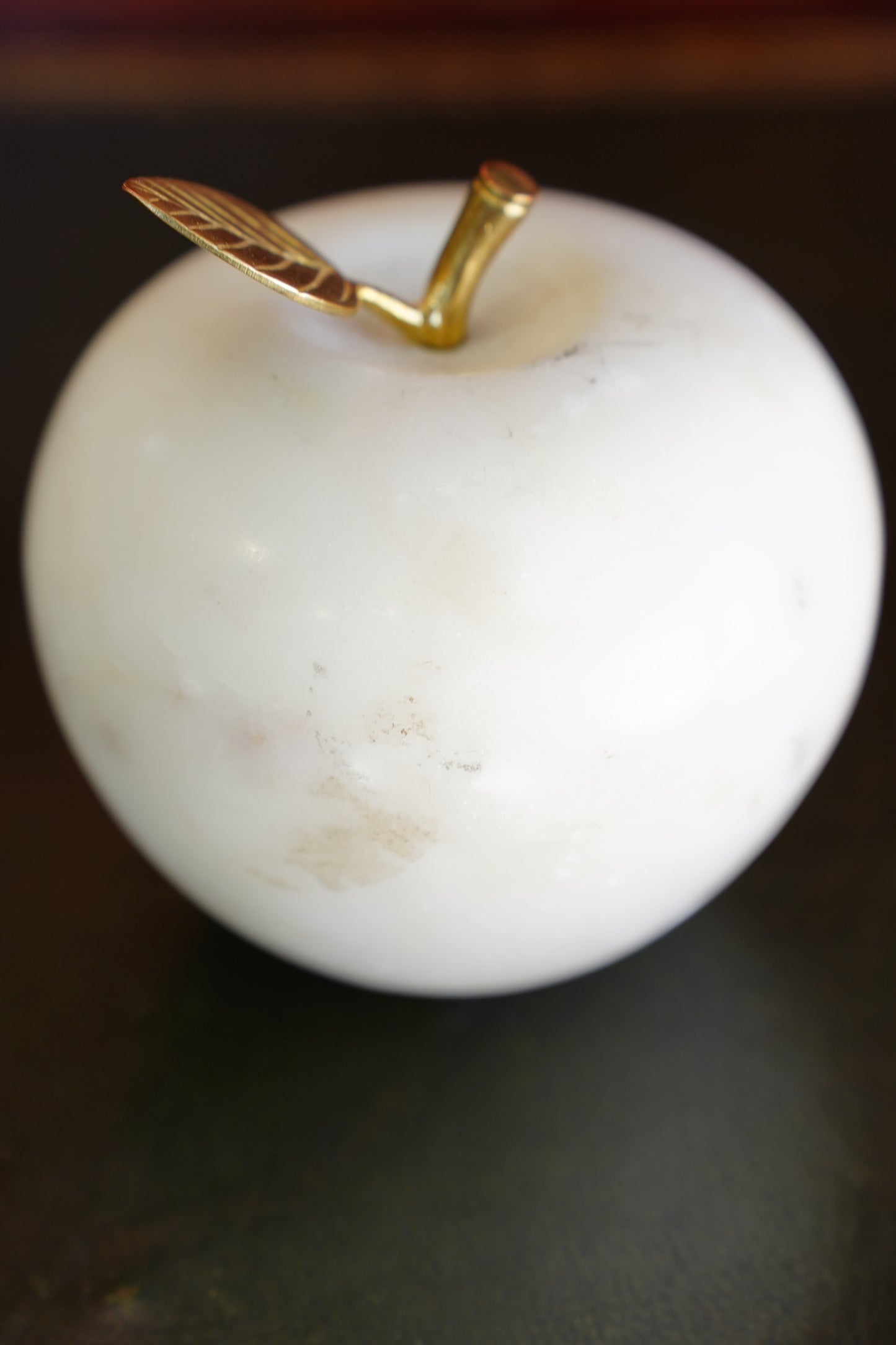 Vintage Marble Apple Paperweight