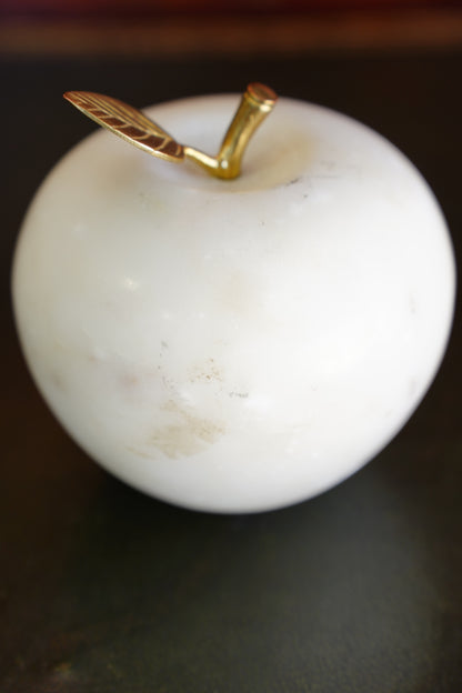 Vintage Marble Apple Paperweight