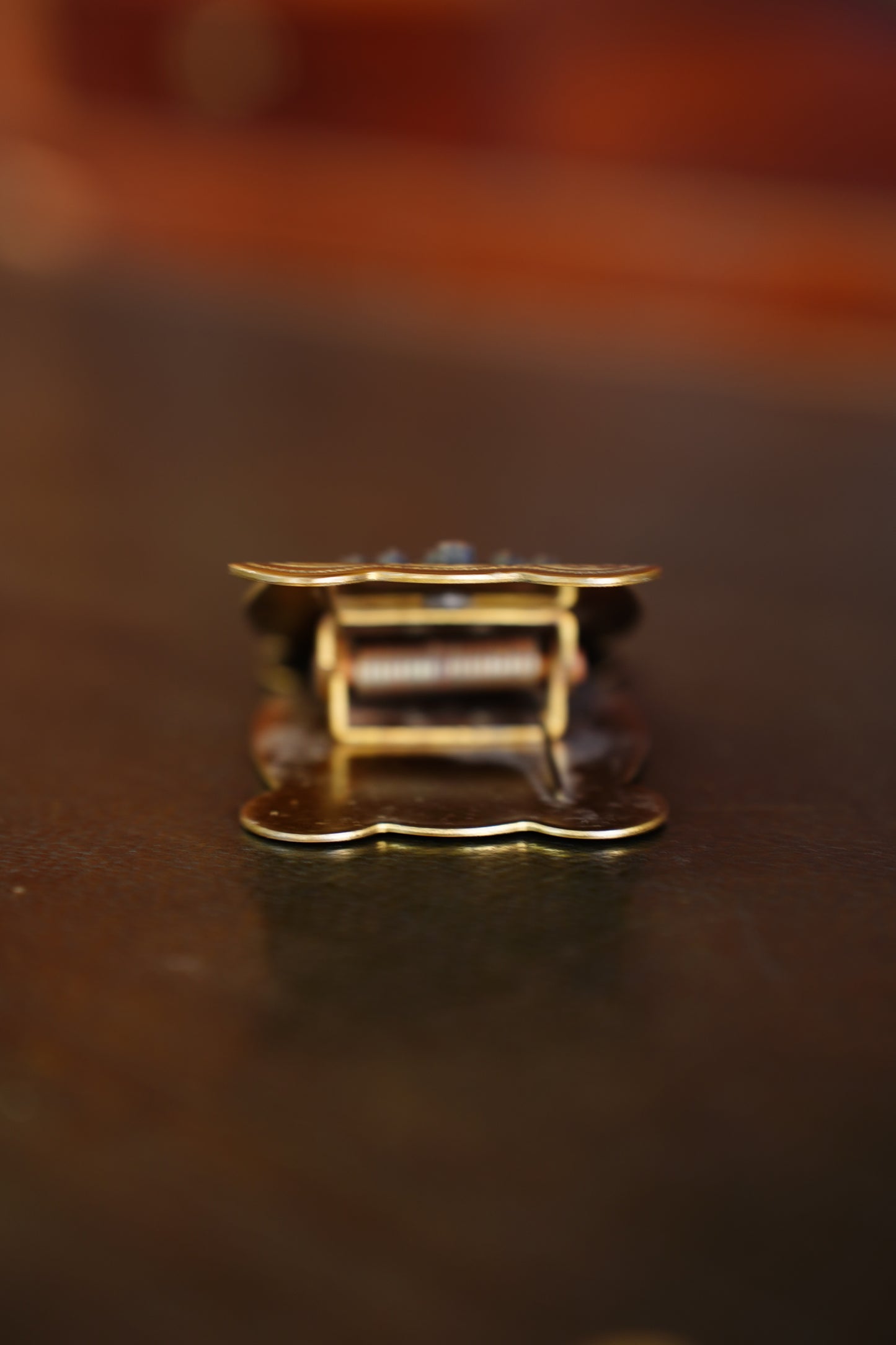 Vintage Brass Crest Letter Clip