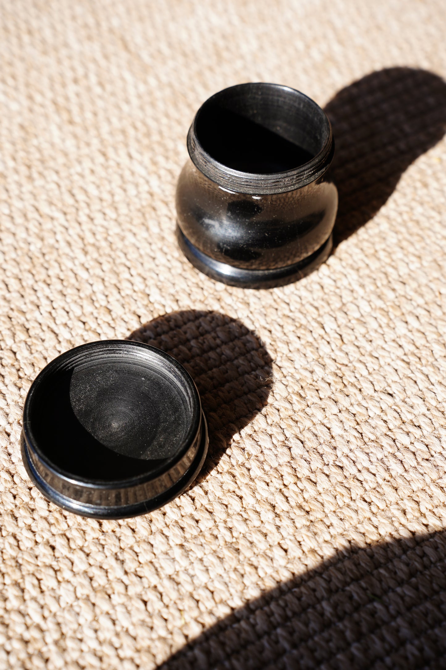 Antique English Ebony Trinket Box