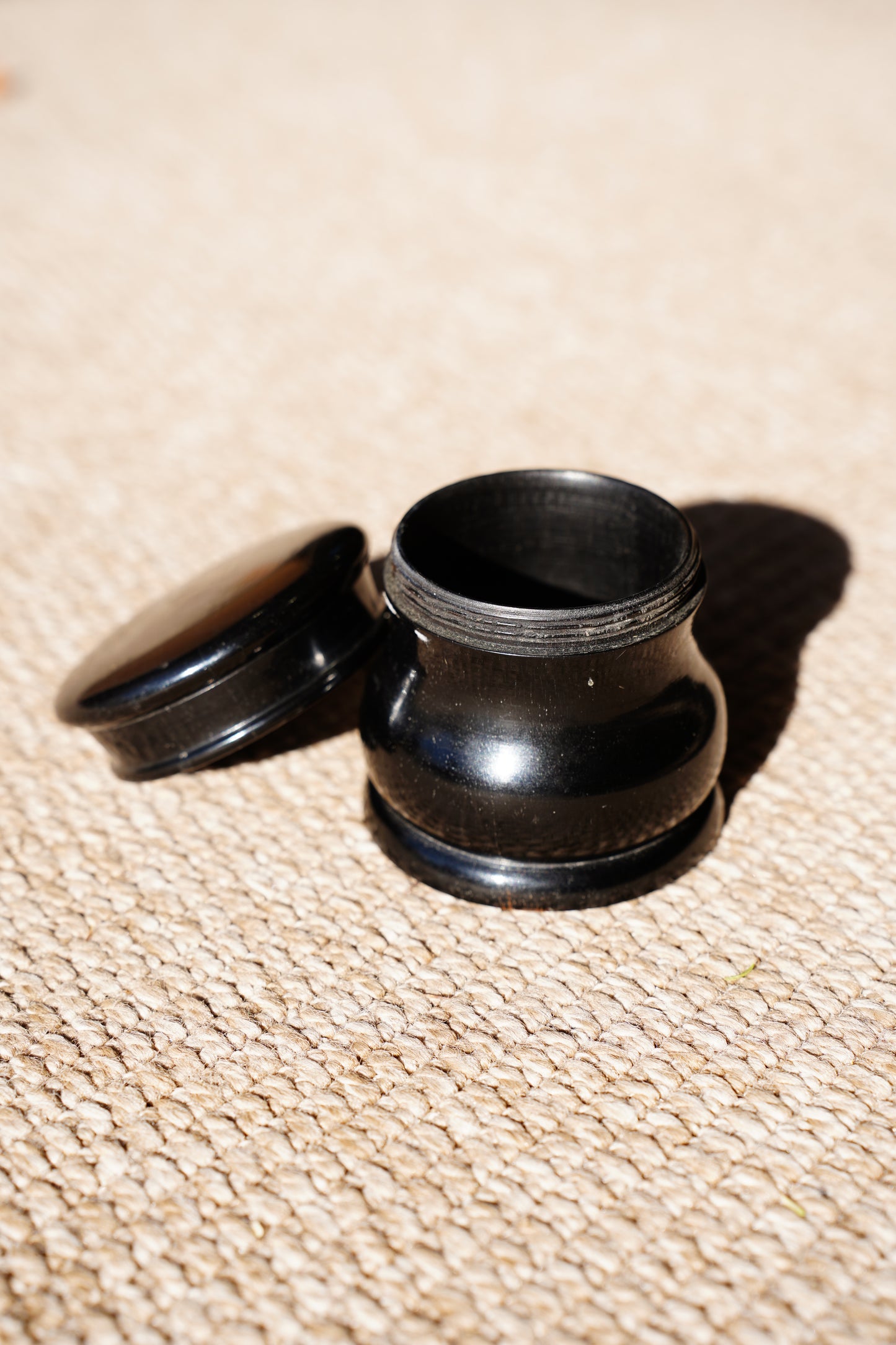 Antique English Ebony Trinket Box