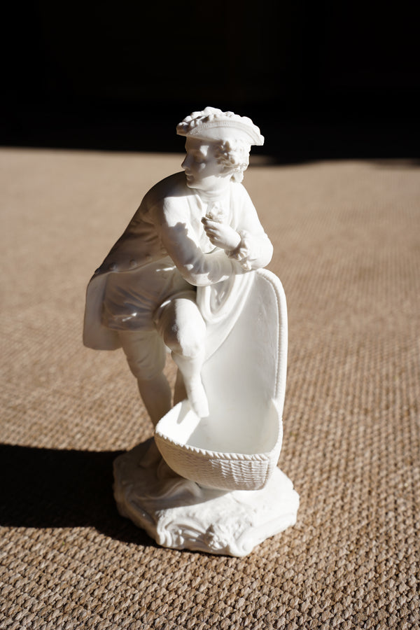 Antique French Rococo Style Bisque Figural Spill Vase secondary view