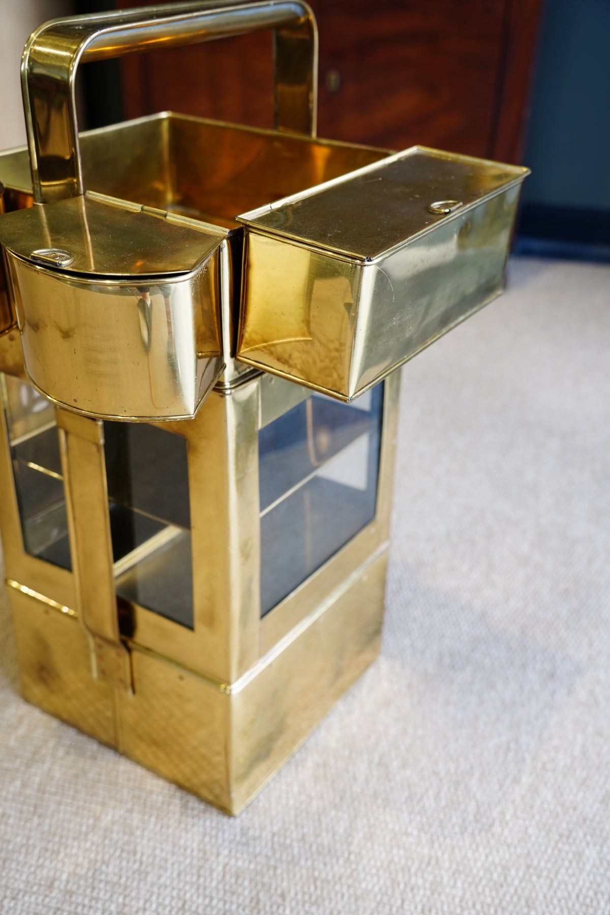 Vintage Brass Display Caddy, S'mores & Party Piece
