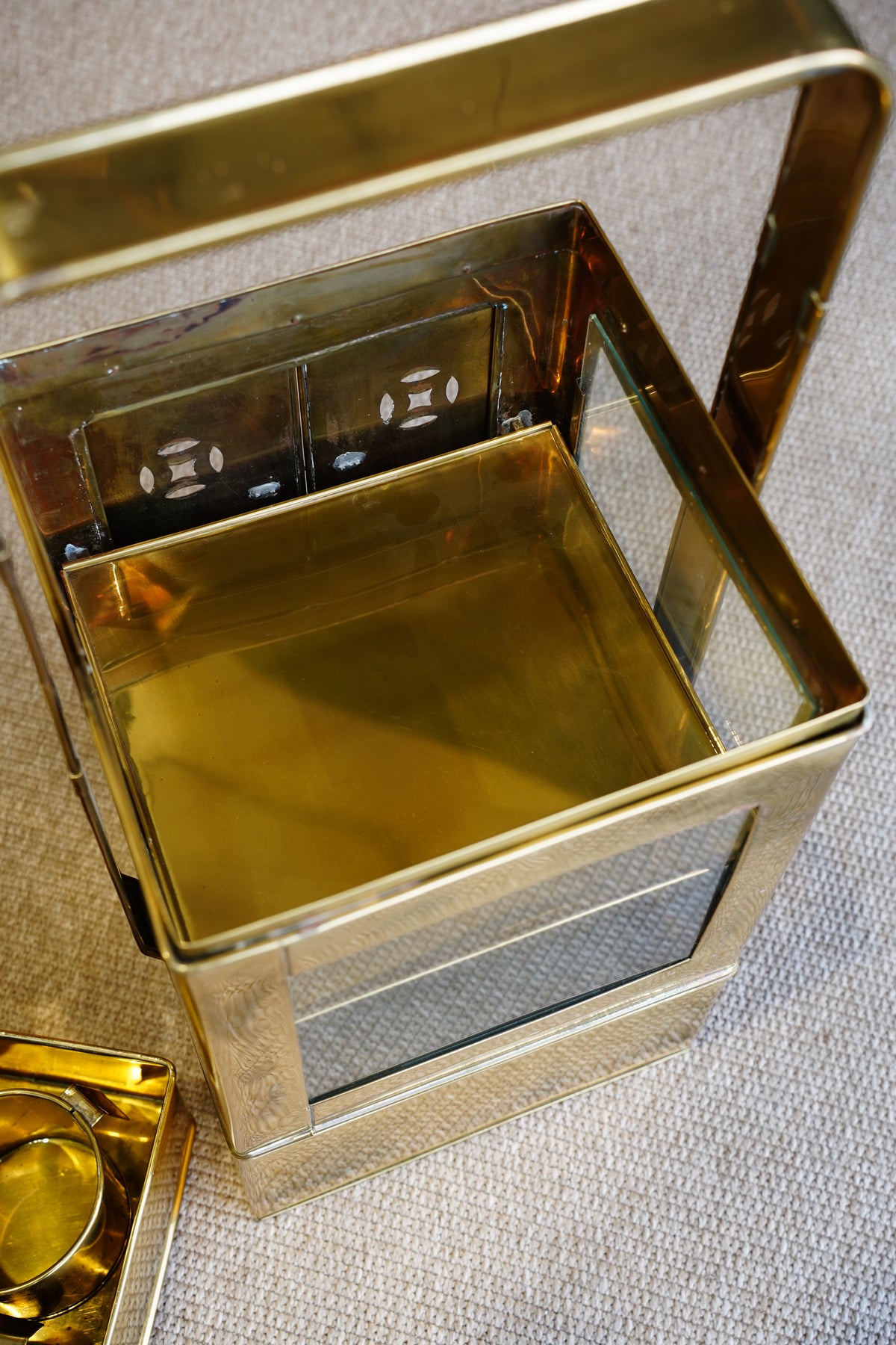 Vintage Brass Display Caddy, S'mores & Party Piece