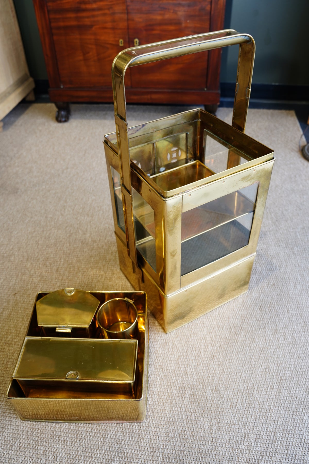 Vintage Brass Display Caddy, S'mores & Party Piece