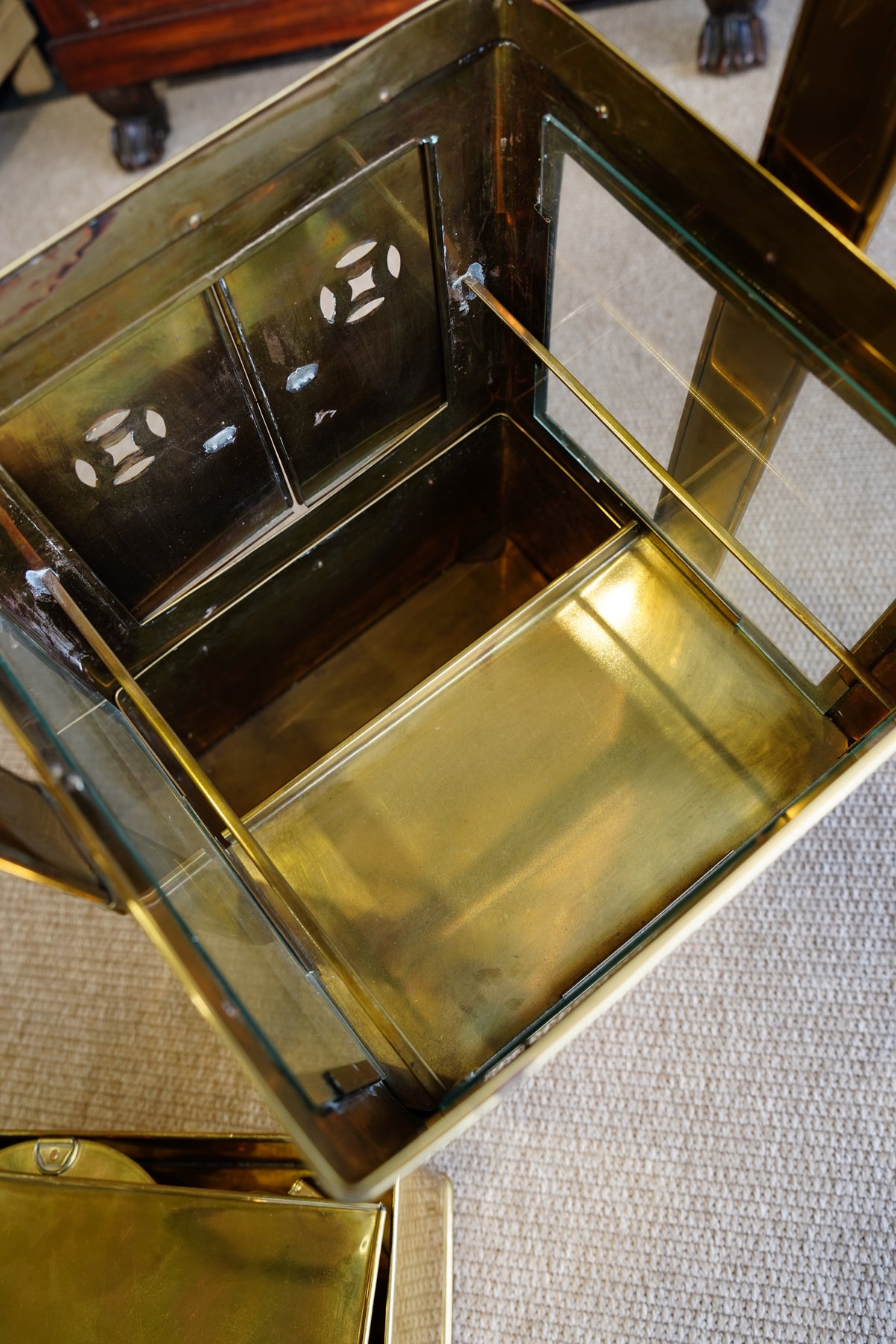 Vintage Brass Display Caddy, S'mores & Party Piece