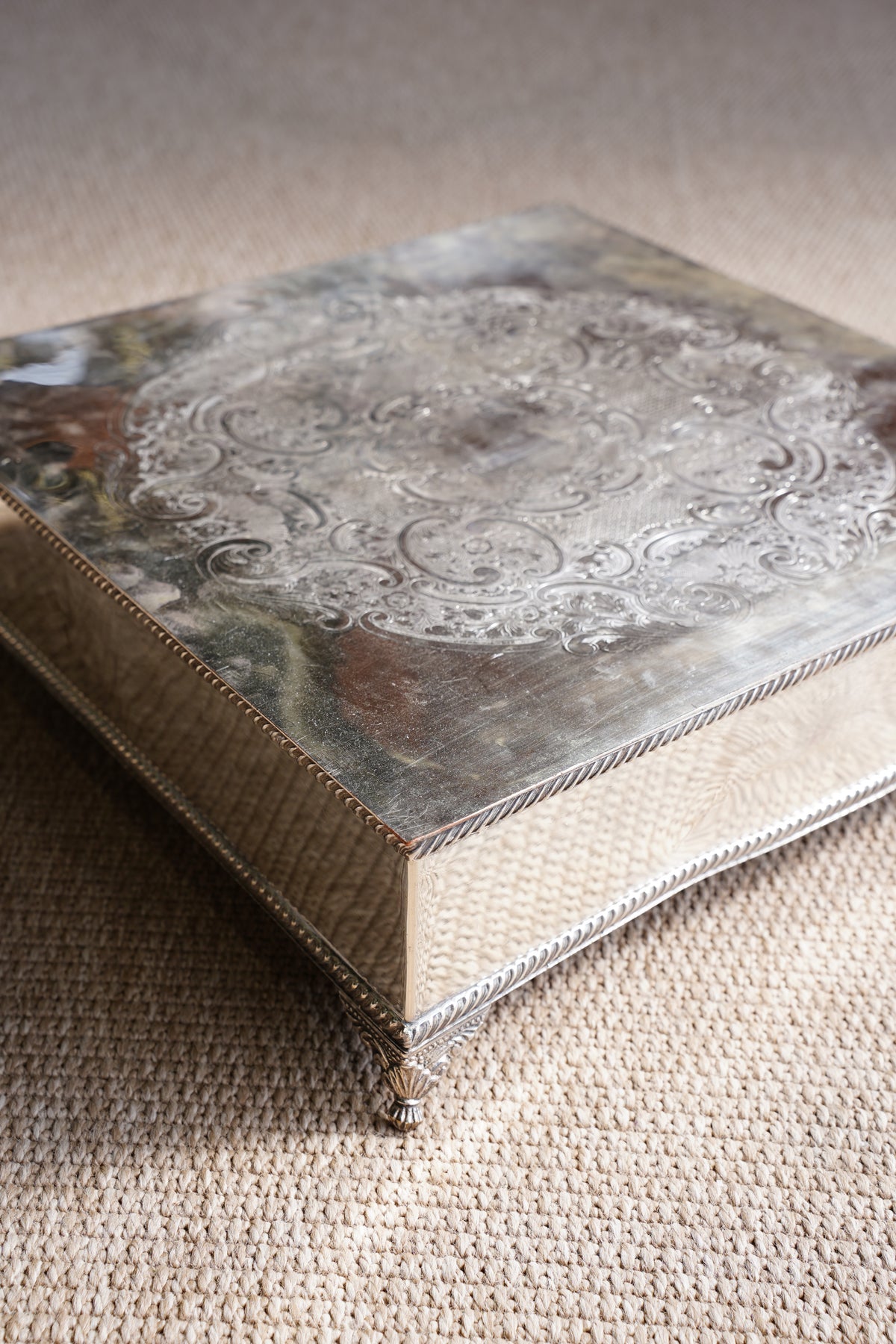 Vintage English Silver Plate Riser or Cake Stand