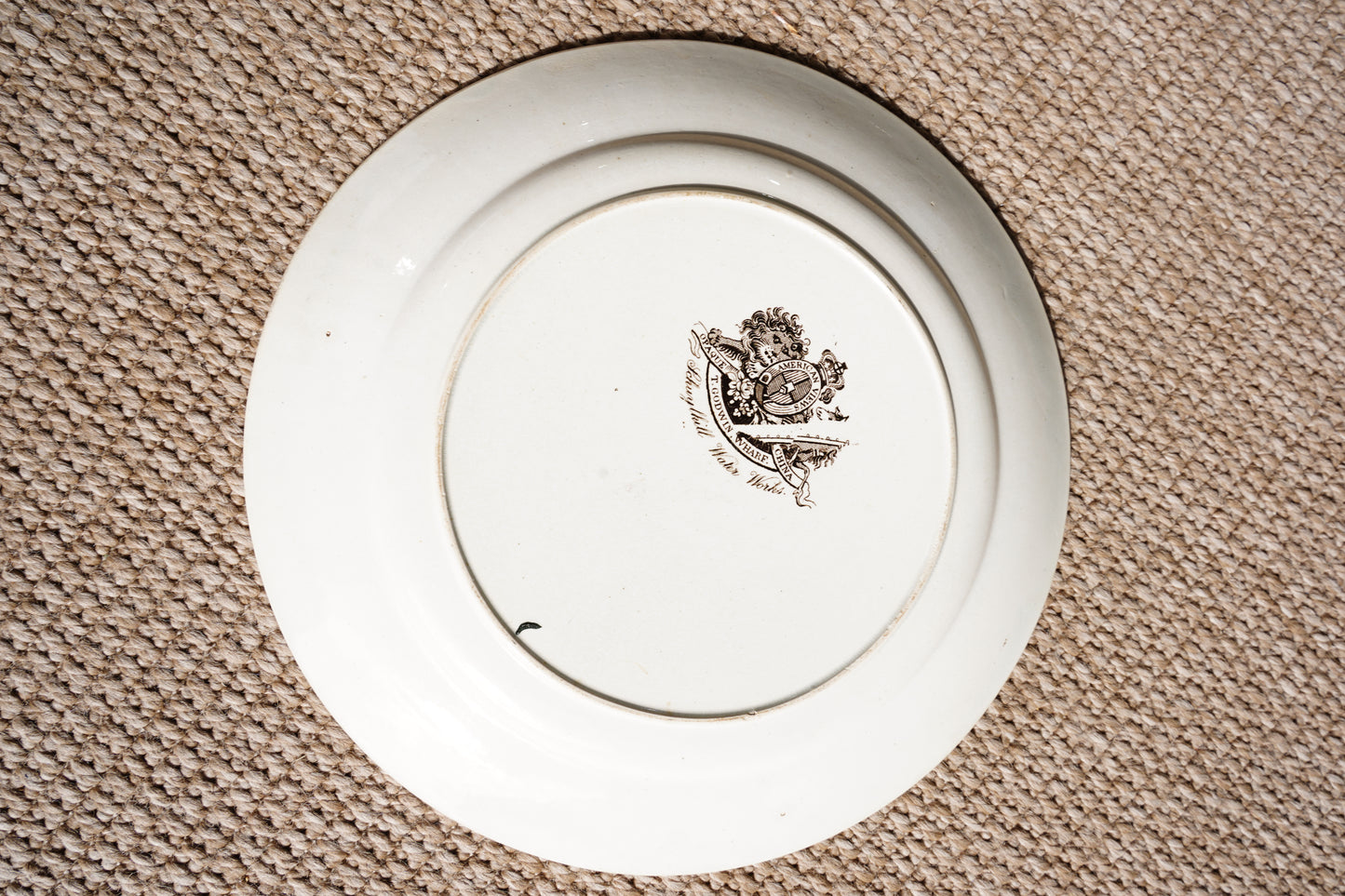 Antique Staffordshire Brown Transferware Plate