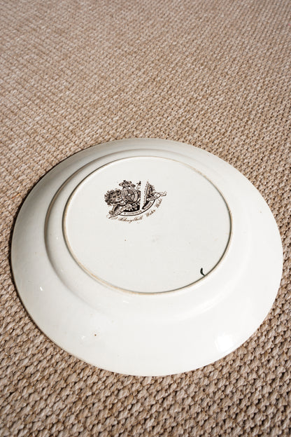 Antique Staffordshire Brown Transferware Plate