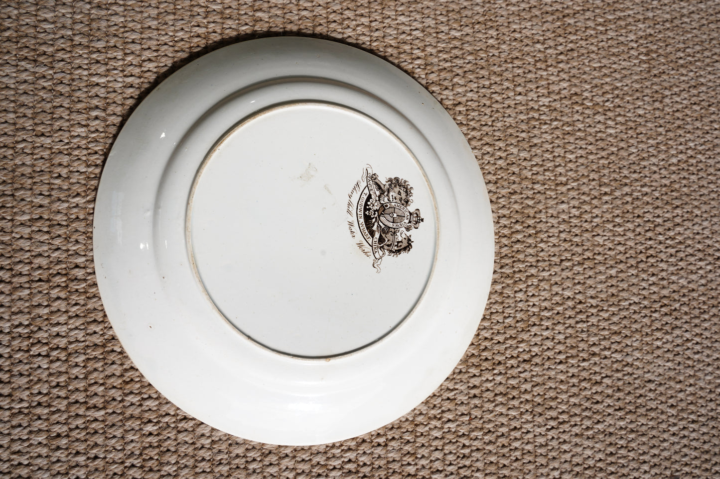 Antique Staffordshire Brown Transferware Plate