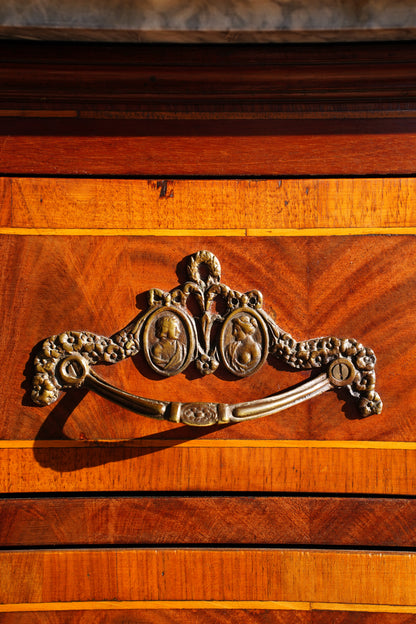 Antique French Neoclassical Louis XVI Marquetry Commode