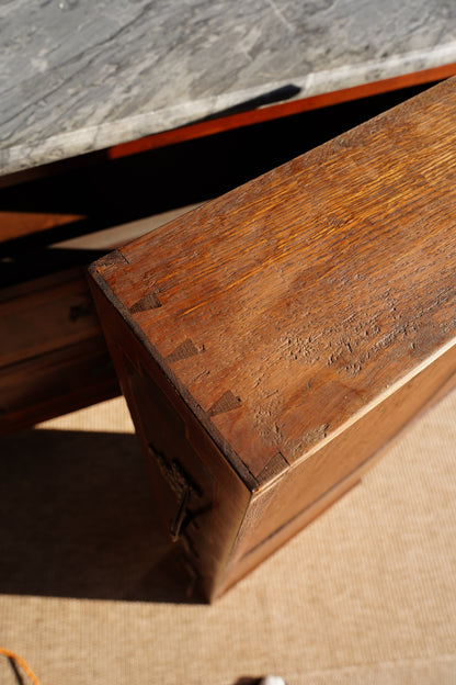 Antique French Neoclassical Louis XVI Marquetry Commode