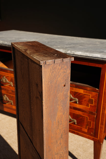 Antique French Neoclassical Louis XVI Marquetry Commode