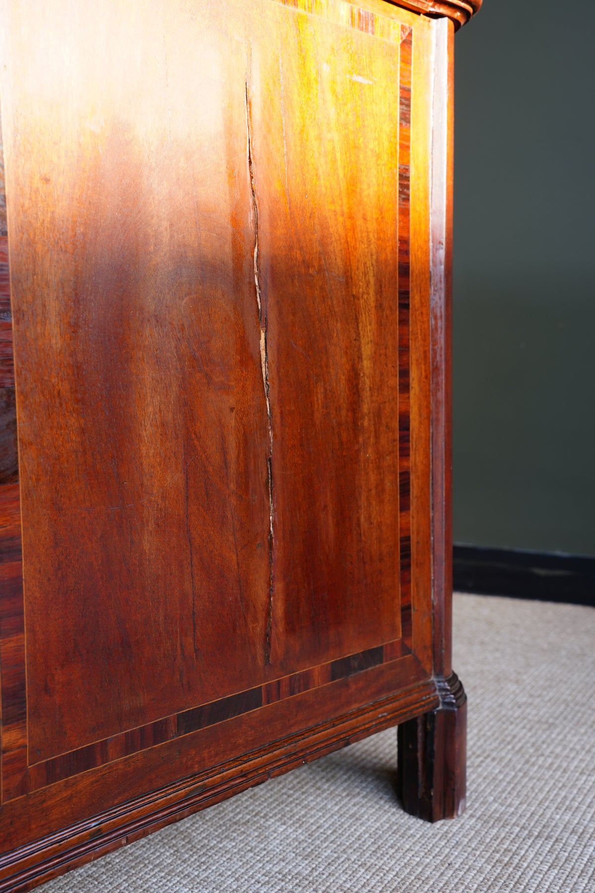 Antique French Louis XVI Mahogany Marble Top Commode