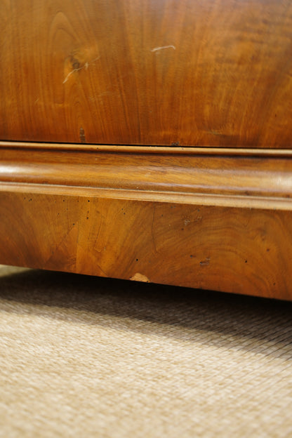 Antique Louis Philippe Walnut Commode with Marble Top