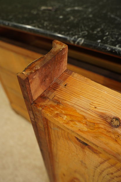 Antique Louis Philippe Walnut Commode with Marble Top