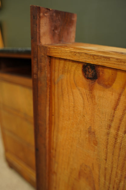 Antique Louis Philippe Walnut Commode with Marble Top