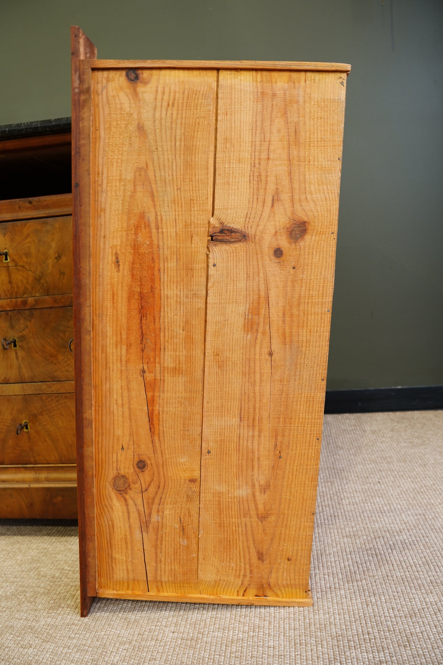 Antique Louis Philippe Walnut Commode with Marble Top