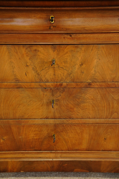Antique Louis Philippe Walnut Commode with Marble Top