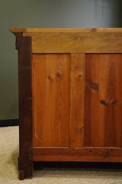 Antique Louis Philippe Walnut Commode with Marble Top