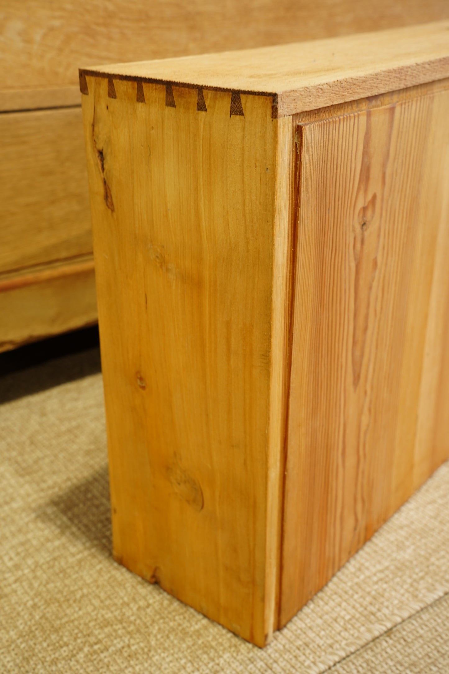 Vintage French Sandblasted Oak Commode