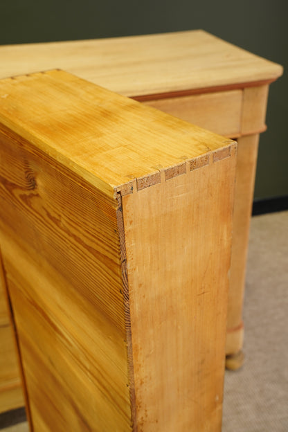 Vintage French Sandblasted Oak Commode