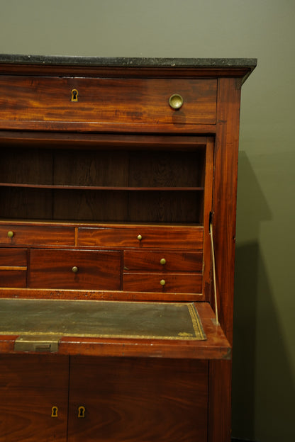 Antique French Mahogany Secretaire Desk, Circa 1820