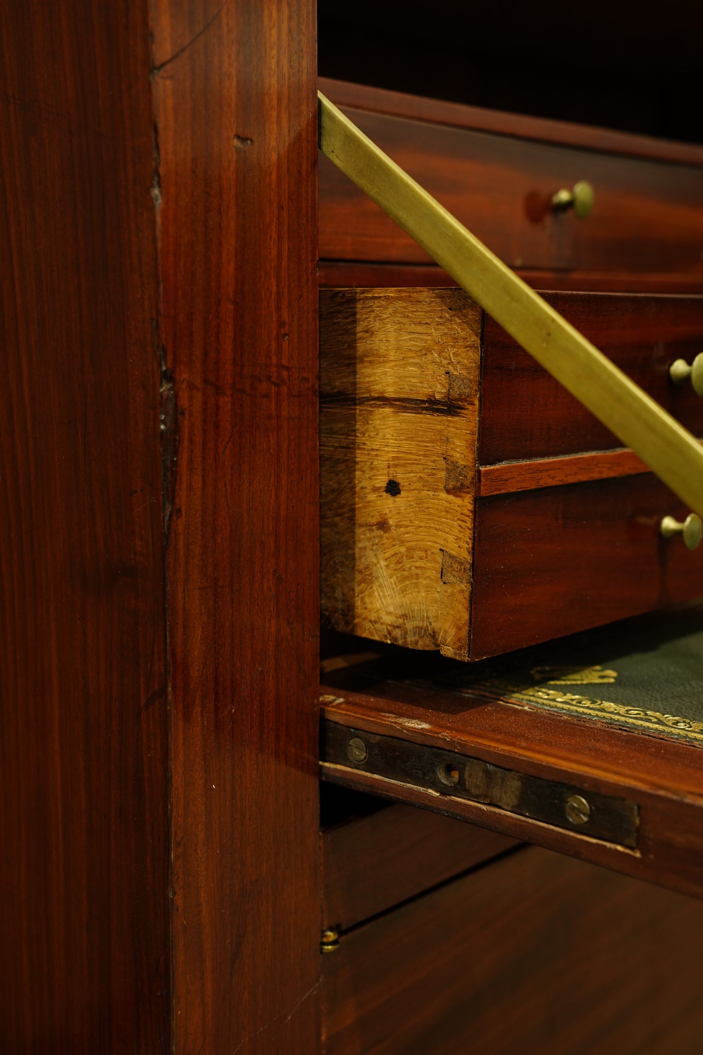 Antique French Mahogany Secretaire Desk, Circa 1820