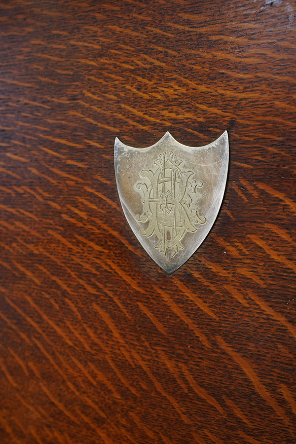 Antique Oak Serving Tray, English Silverplate Gallery secondary view