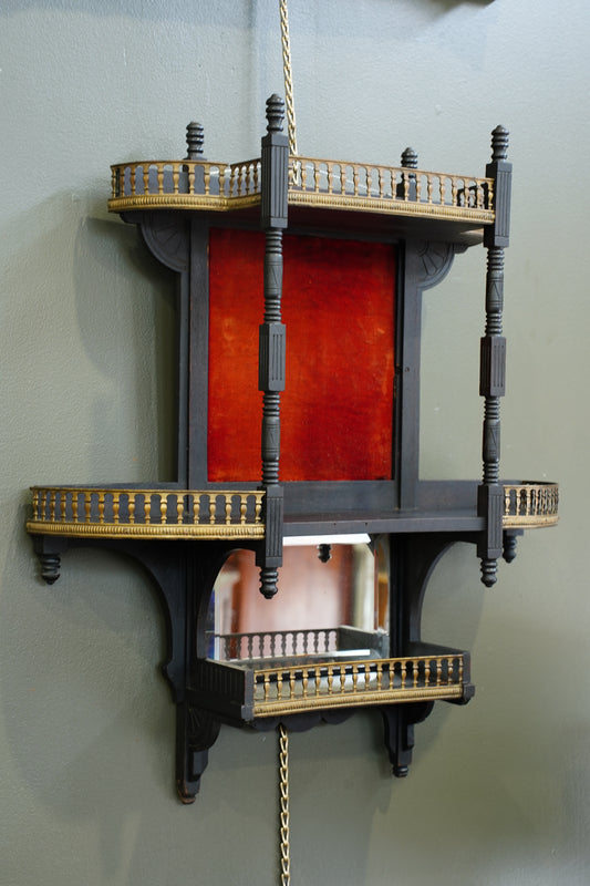Antique Aesthetic Movement Ebonized Wall Shelf