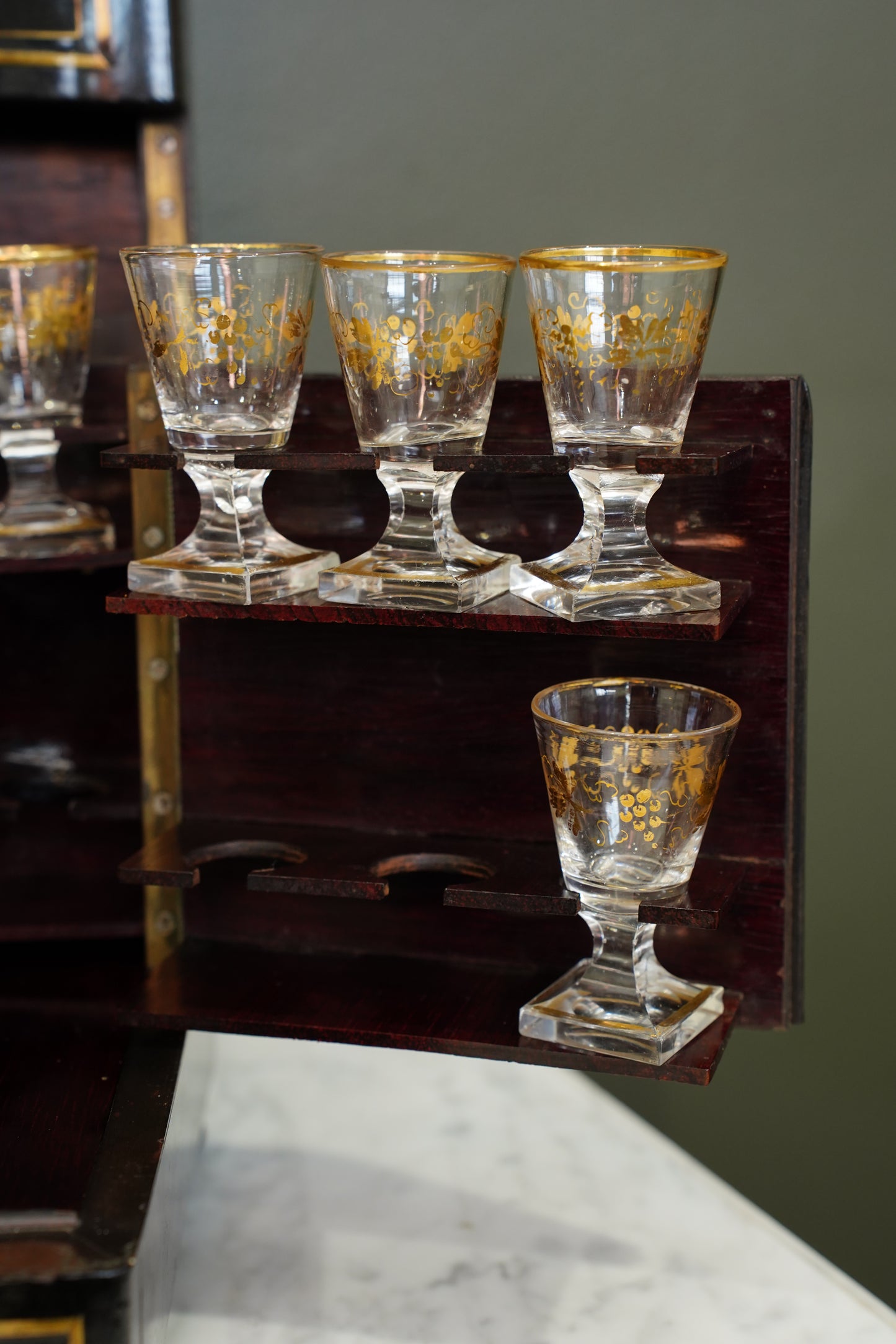 Antique French Napoleon III Ebonized Cave a Liqueur, Boulle Inlay, Circa 1880
