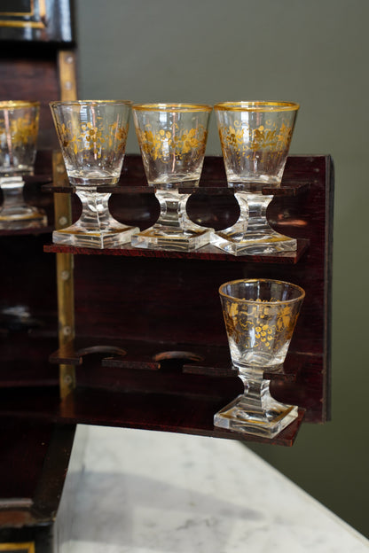 Antique French Napoleon III Ebonized Cave a Liqueur, Boulle Inlay, Circa 1880