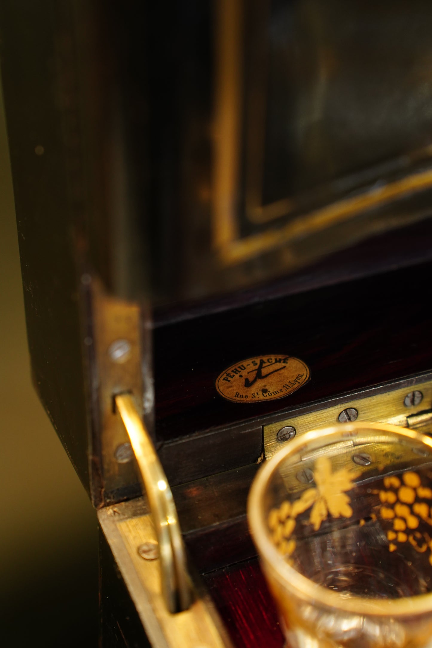 Antique French Napoleon III Ebonized Cave a Liqueur, Boulle Inlay, Circa 1880