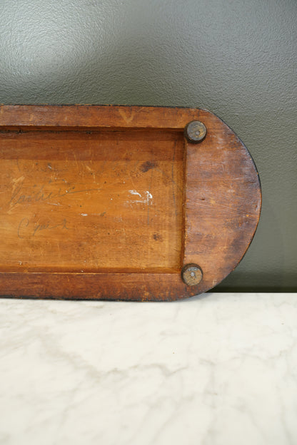 Antique French Ebonized Oval Plinth Display Stand Base