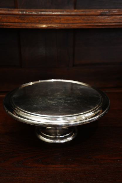Vintage Sheffield Silverplate Footed Cake Stand