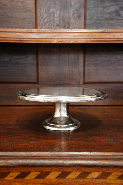 Vintage Sheffield Silverplate Footed Cake Stand