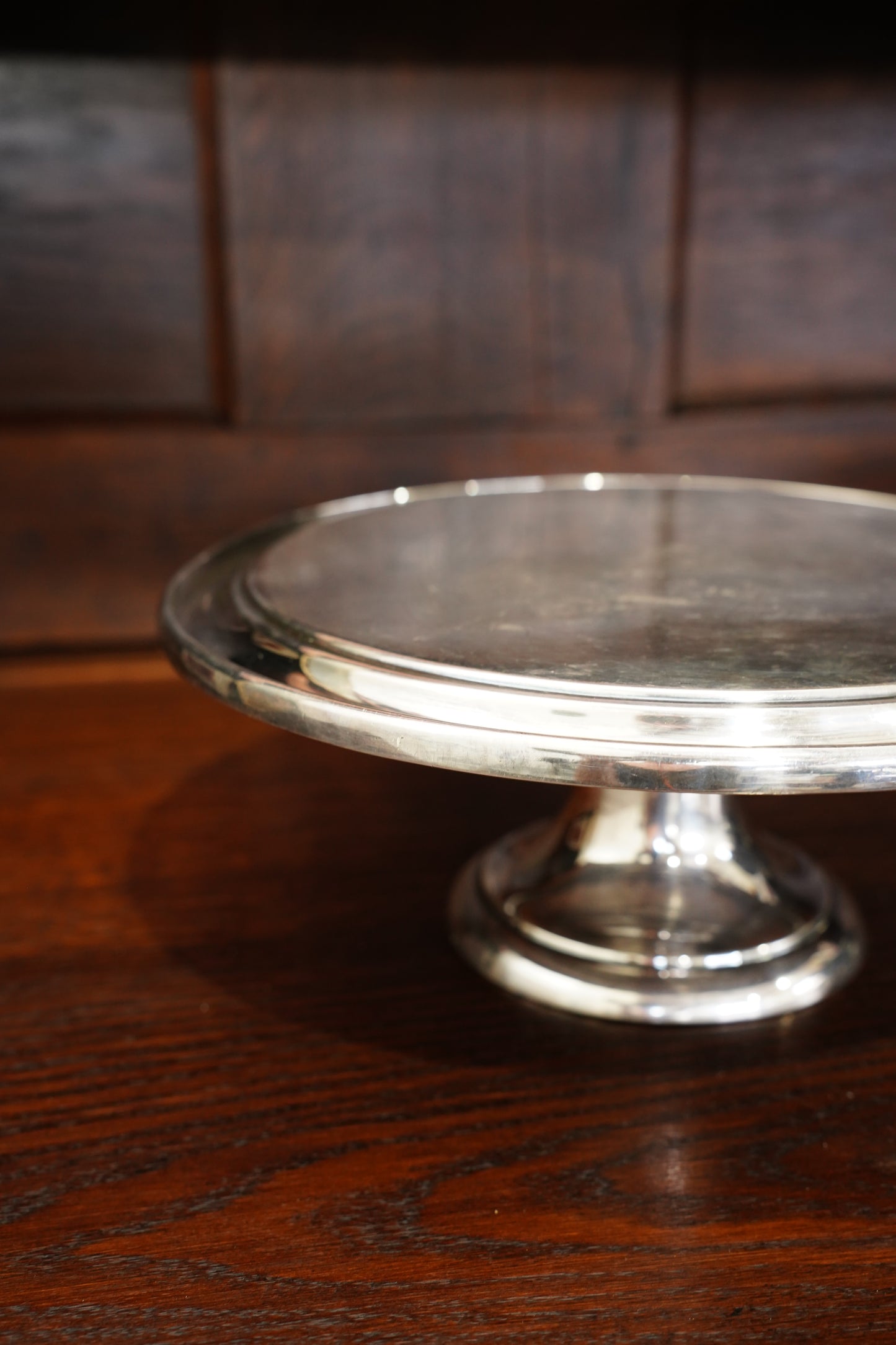 Vintage Sheffield Silverplate Footed Cake Stand