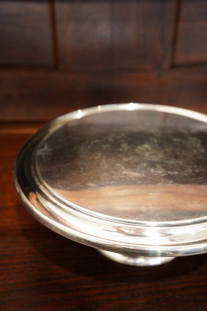 Vintage Sheffield Silverplate Footed Cake Stand
