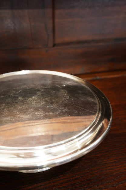 Vintage Sheffield Silverplate Footed Cake Stand