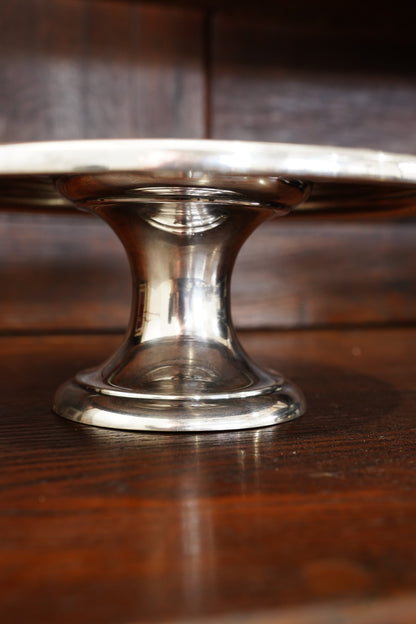 Vintage Sheffield Silverplate Footed Cake Stand