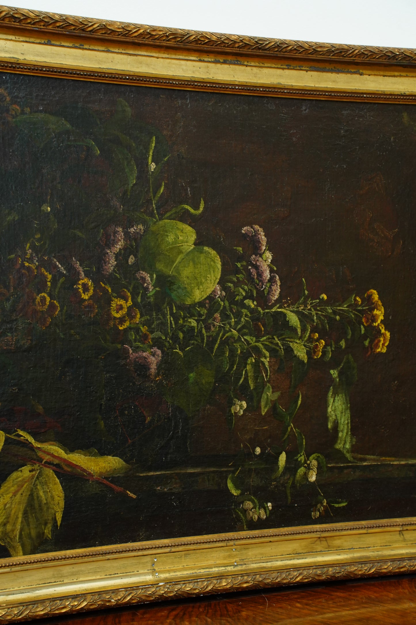 Antique Dutch Style Floral Still Life Oil Painting, Circa 1880